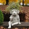 Bulldog Flowerpot Creative Decorative Planter with Unique Attitude Design Eye-Catching Garden Decor Indoor Outdoor Plant Pot Novelty Flower Planters