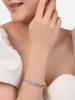 Set of 2 Rose Gold Cubic Zirconia Contemporary Brass Kada Bracelet for Women