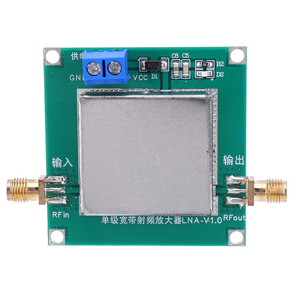 

1-3000 МГц 2,4 ГГц 20 дБ 0,01-2000 МГц 2 ГГц 32 дБ 0,1-2 ГГц 64 дБ LNA РЧ широкосмуговий низький рівень шуму Модуль підсилювача радіочастотного сигналу UHF HF VHF