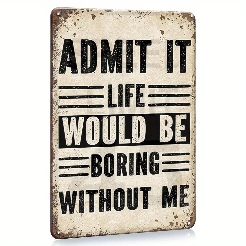 

Vintage Aluminum Wall SignFunny Rustic Home DecorBar Cafe Metal Plaque 20x30cm
