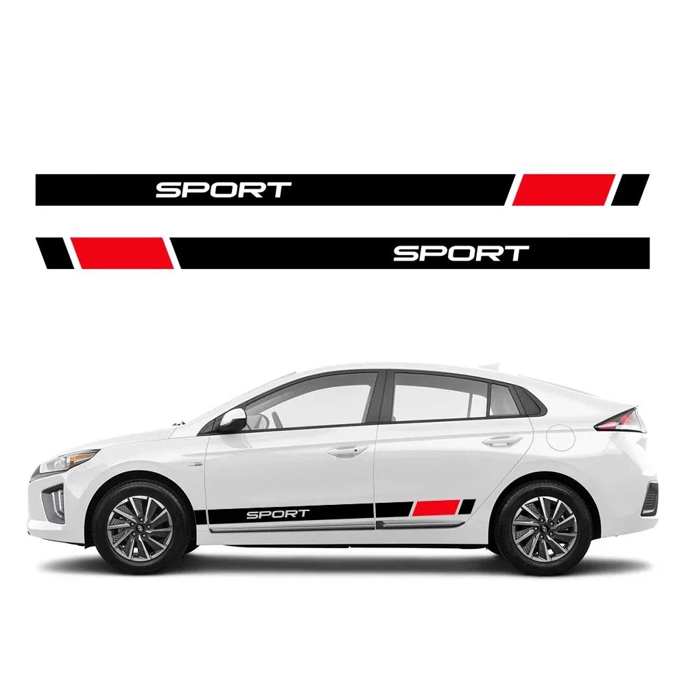 2PCS Car Door Side Sticker Decor Decal Car Sticker Exterior Waterproof For Hyundai Ioniq 5 6 7 N Line 2026 2026 2026 2026