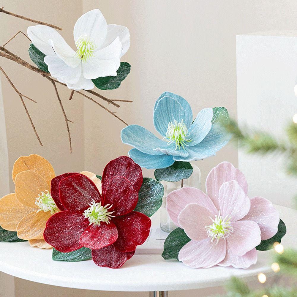 Velvet Christmas Lotus Flower 25cm Christmas Tree Wreath Multi-color Xmas Tree Ornaments  New Year