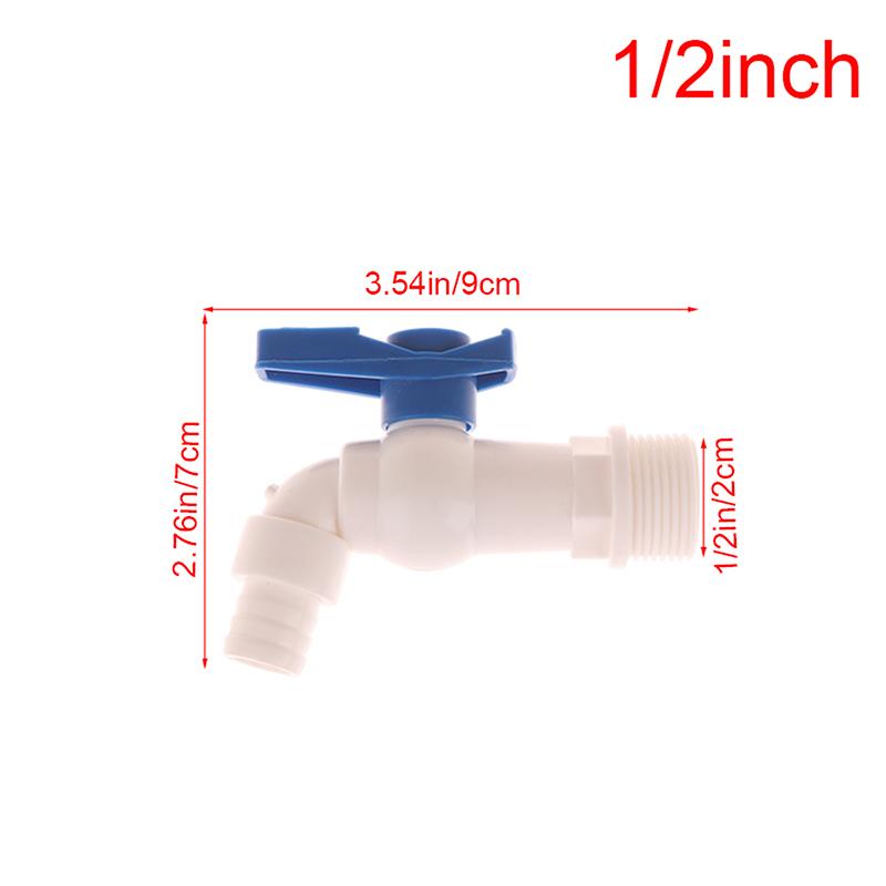 1 Stück 1/2 3/4" Kunststoff Außengewinde Wasserhahn Tankhahn Adapter Ablaufhahn Aquarienventil Ersatzhahn Gartenzubehör