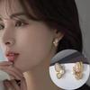 Korean Fashion Zircon Drop Earrings for Women Jewelry 2026 Trending New Luxury Women's Geometric Hoop Earrings Pendientes Gifts