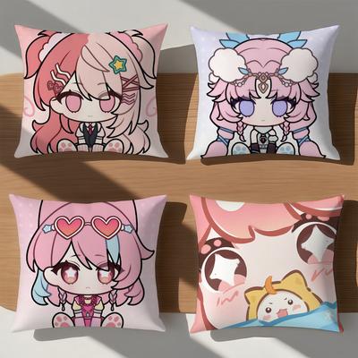 Kawaii lustig Cartoon Infinity Nikki chibi süß Komfort weich Zuhause Kissenbezug Sofa Wohnzimmer Bett Heimdekoration Schutzbezüge