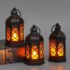 LED Mini Hexagonal Wind Light Simulation Electronic Candle Light Decorative Atmosphere Lamp Small Ornament for Home Party Decor