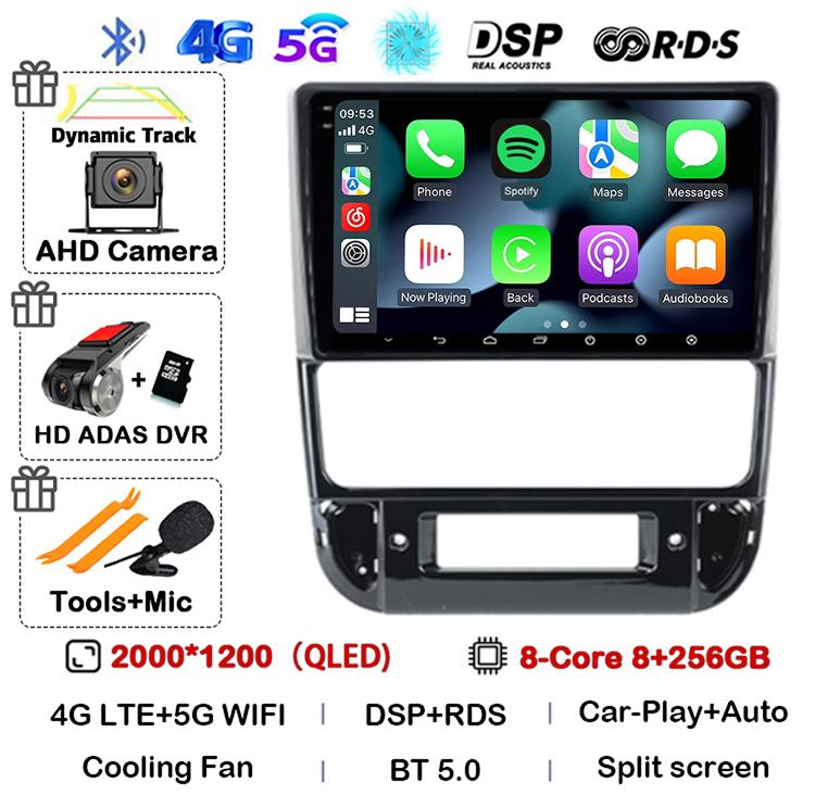 Android 14 Carplay Auto 4G+WIFI Car Radio For Peugeot 406 1995-2005 Multimedia Stereo Video Player GPS Navigation Audio QLED DSP