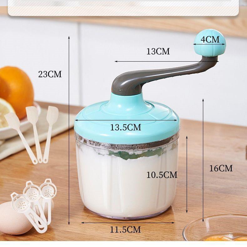 Hand-Cranked Egg Beater & Cream Whipper for Baking