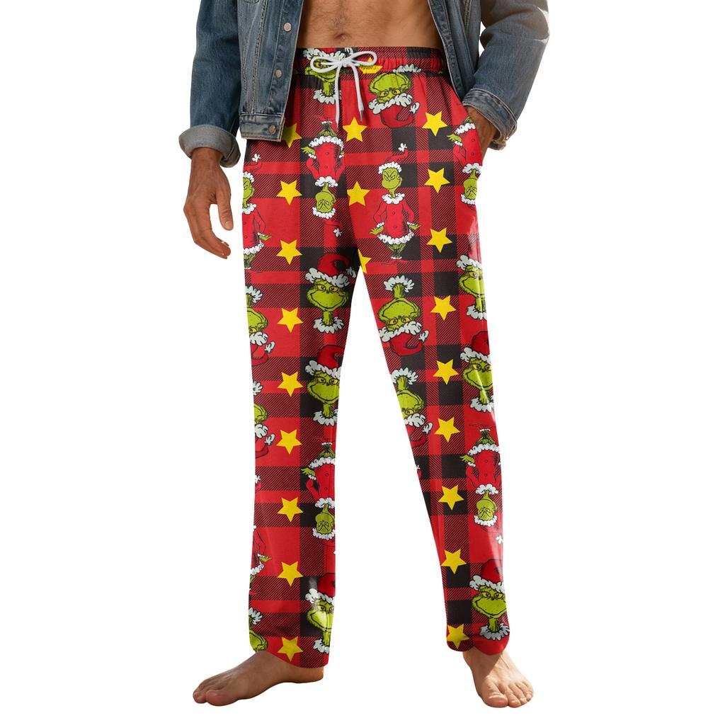 Men's Home Soft Pajama Pants Drawstring With Pockets Casual Sports Pants