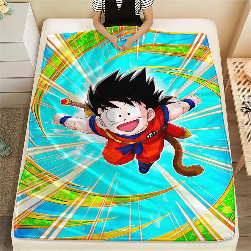 Goku Soft Touch Printed Blanket, Flannel Blanket Perfect for Bedrooms, Sofas, Chairs, Picnics & Travel Days.-TING