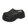 Thick bottom hole bag head slippers women wear 2025 summer mesh breathable new ins Internet celebrity lazy cool slippers