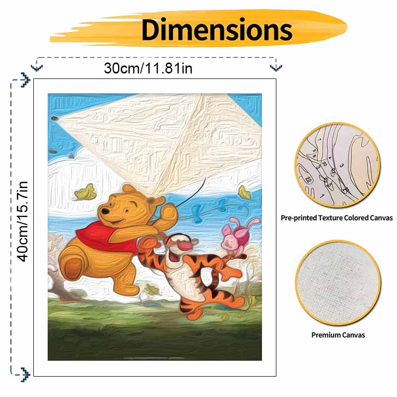 Disney Winnie The Pooh Tigger Piglet Oil Painting Kit Home Decor Gift