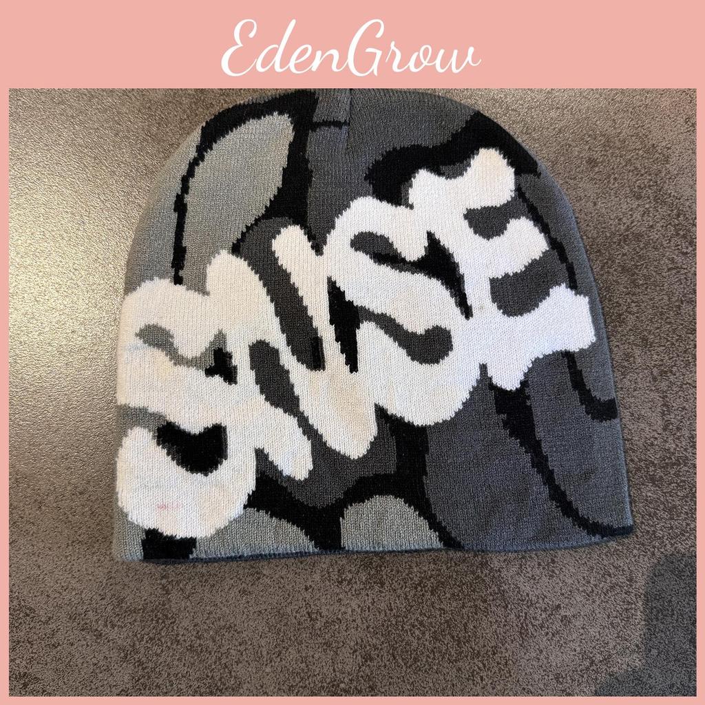 Street Style Letter Pattern Casual Warm Neutral Knitted Hat Fall For