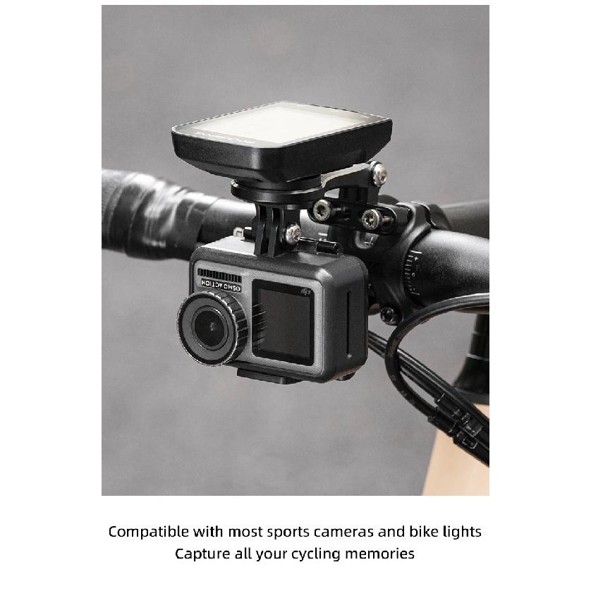 ROCKBROS Bicycle Computer Holder Bracket IGPSPORT Garmin Wahoo Computer Lightweight Aluminum Alloy Bracket Stem Adjustable Mount