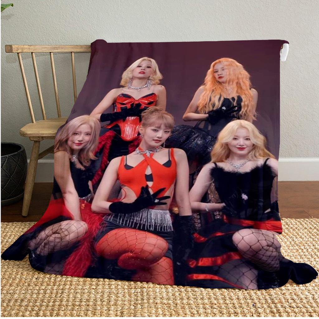 Gidle Plush Blanket Soft Comfortable All Seasons Blanket Sofa Office Naps Blanket Outdoor Travel Throw Perfect Gift