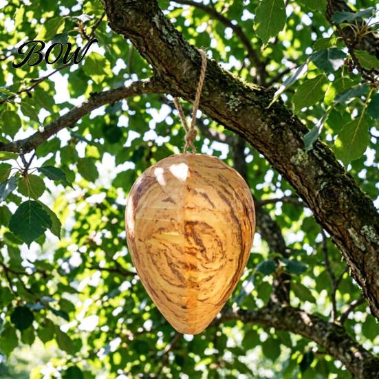 Hornissenabwehr Falsches Nest Lockvogel Hängender Wespenvertreiber mit Stabiler Schlaufe Outdoor Nachbildung Wasserdicht Biene für Veranda Terrasse Garten Dekoration Und