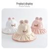 Children's Cute 3D Ears Bucket Hat - Windproof, Sun-Protective, Embroidered Fisherman Style