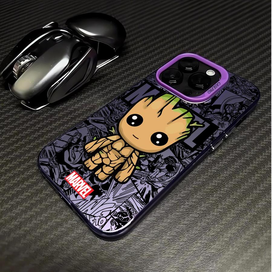 Marvel Groot Deadpool Hülle Handyhülle für Apple iPhone 15 Pro Max 16 Pro 14 Pro 13 12 11 Pro Max 14 Plus Schutzhülle Weiche Schale