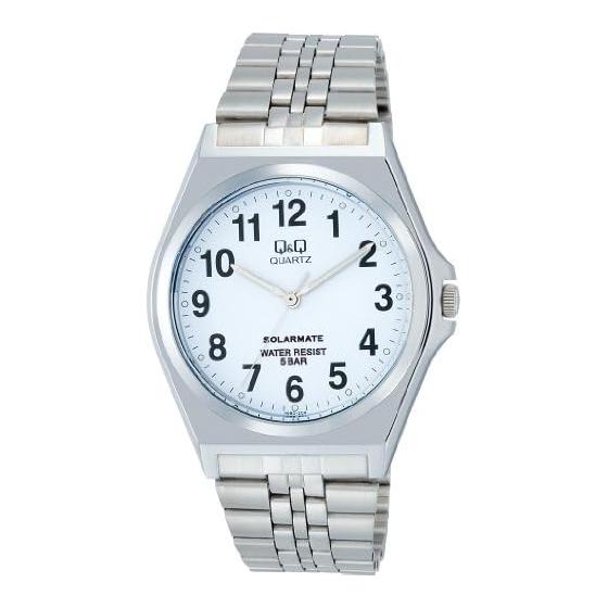 

[Citizen Q&Q] Watch Cue and Cue 5 ATM Water Resistant Solar Watch H980-204 Men s Silver