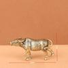 Brass Copper Handcrafted Set of Twelve Zodiac Animal Ornaments: Rat, Ox, Tiger, Rabbit, Dragon, Snake, Horse, Sheep, Monkey, Rooster, Dog, Pig.