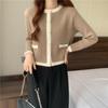 New Style Spring Autumn Thin Knitted Cardigan Sweater Coat Round Neck Top Female