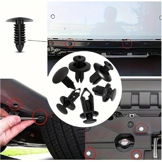 190pcs Car Retainer Clips 6 Size Plastic Fasteners Kit Auto Trim Panel Clip Mixed Car Body Bumper Rivet/Replacement push pin