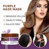 Purple Hair Mask, Purple Collagens Hair Mask, Long Lasting Hydrating Repair Deep Nourish Brighten Hair For Blonde, Platinum, White or Grey Hair, 259ml