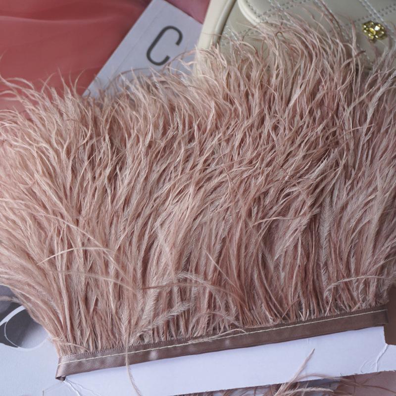 Culoare Pene de Struț Margine Pânză 9-11Cm Rochie Decorațiune Modă Pânză de Pene Cu Franjuri Accesorii Îmbrăcăminte