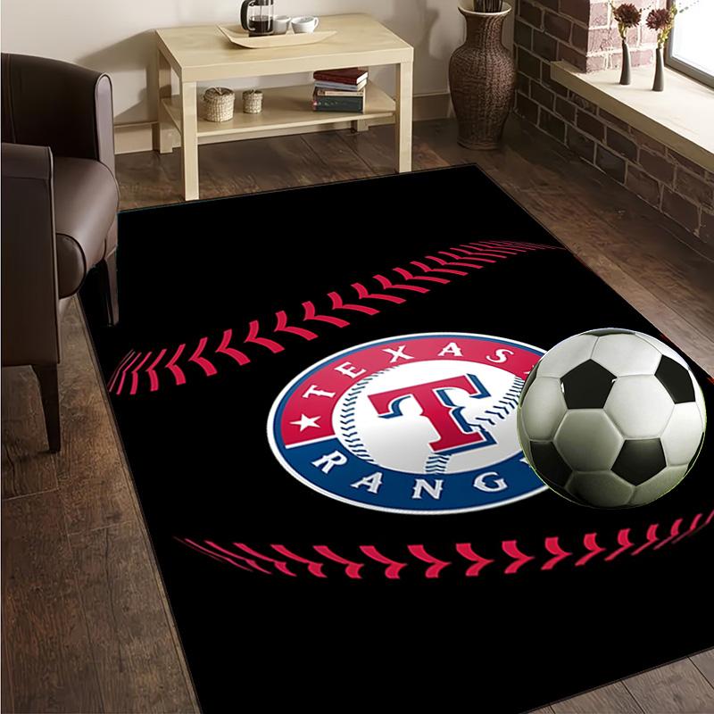Texas Baseball Rug Office Carpet Non-Slip Mat, Chair Rug Floor Covering for Gaming, Bedroom, Living Room , Home Decor Christmas Gift