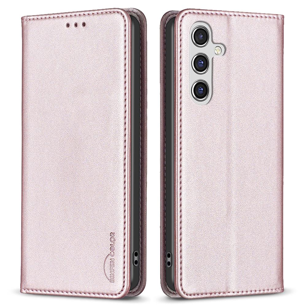 BINFEN COLOR BF18 For Samsung Galaxy A56 5G Leather Case Card Slots Phone Cover