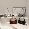 Textura Retro červené měkké kožené kabelky přes rameno Pro ženy Trend Pevné Univerzální Crossbody kabelky Na dojíždění Nákupy Dámské kabelky