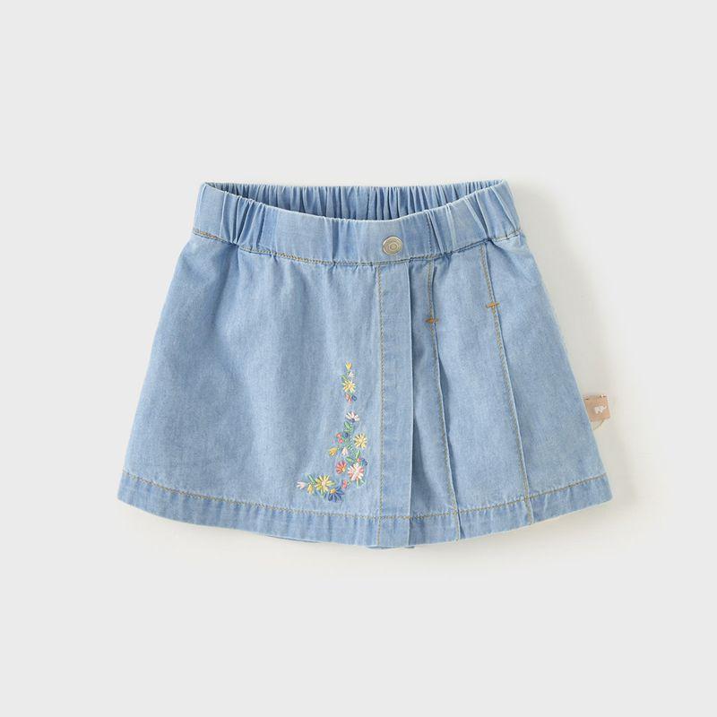 [Same Style as in the Mall] David Bella Kidsren s Denim Skirt Pants 2026 Summer New Style Girls  Short Skirt Shorts for Girls Denim Blue [Ready in Stock] 120