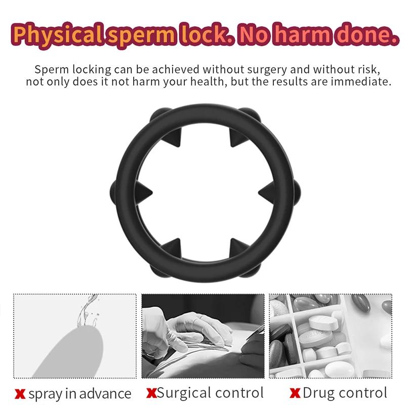 Penisring aus Silikon, Samensperrring, verzögerte Ejakulation, hohe Elastizität, lang anhaltender Penisring, Sexspielzeug für Männer, Paare, Erwachsene ab 18 Jahren