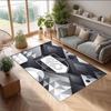 Fulham Football Print Crystal Velvet Rug, Comfortable Water Absorbent Non Slip Indoor Floor Carpet