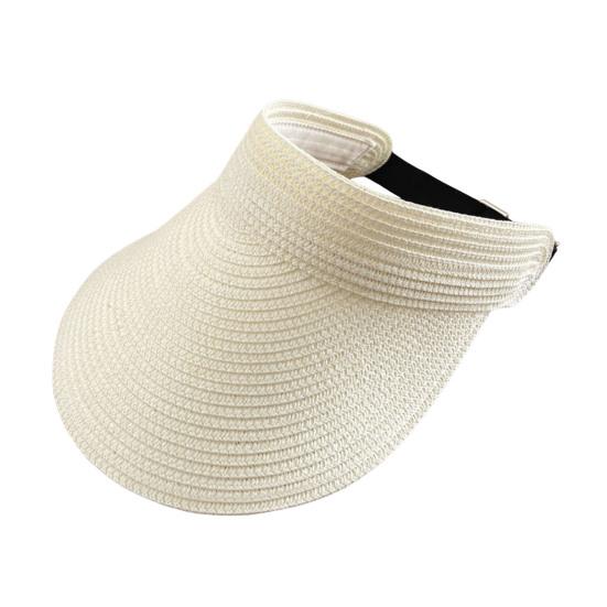 Summer Sun Hat, Large Brim Straw Hat, Hollow Top Foldable Sun Protection Hat for Vacation Daily Wear бежевый