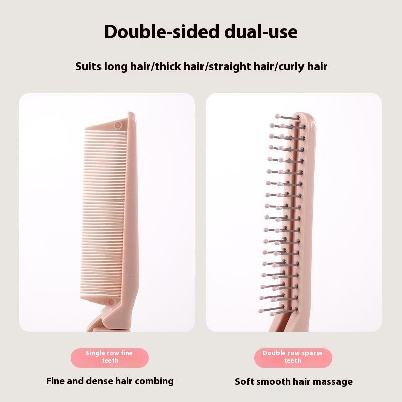 Dwufunkcyjny Składany Grzebień Podróżny Antystatyczny Narzędzie do Włosów Kręconych Miękkie Zęby Rozczesywanie Przenośny Dla Dziewcząt Akcesoria do Stylizacji Włosów