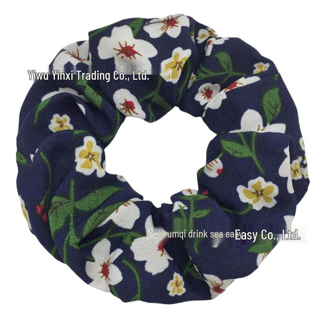 Vintage Blumen Chiffon Haargummis - Elegante Haaraccessoires & Kopfbedeckungen