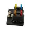 4 Way Blade Fuse Box with LED Indicator Fuse Block for Car Boat Marine Caravan 12V 24V