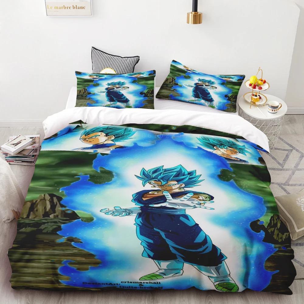 

Goku Dragon Ball Duvet Cover Set Bedding Set Quilt Cover for Children Teens Best Gifts Queen King Bedroom Decor 135x200cm