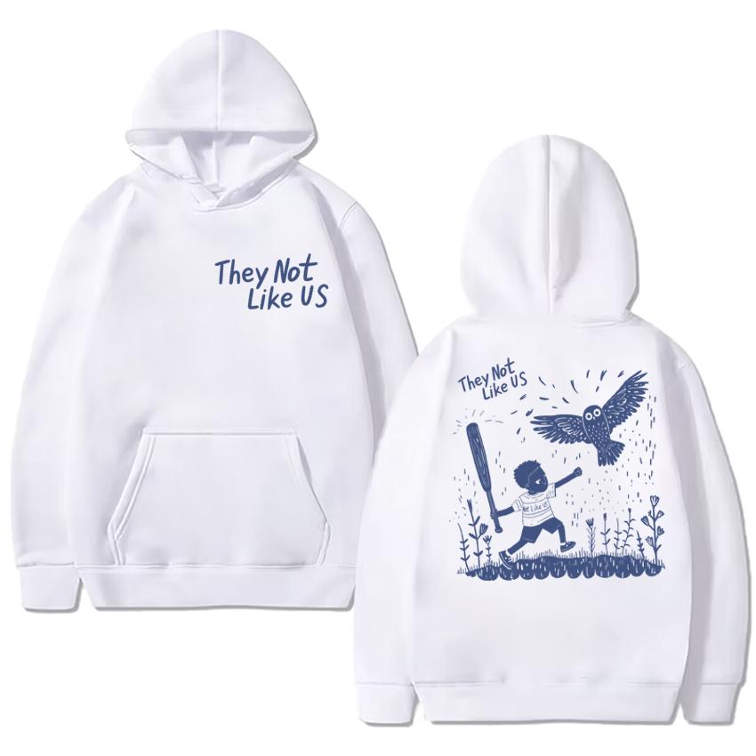 Kendrick Lamar They Not Like Us Hip-hop Songs Double Sided Print Hoodie Men Women Vintage Y2k Pullovers Unisex Fleece Sweatshirt