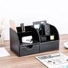 PU Leather Desk Organizer Pencil Holder Office Supplies Caddy Stationery Holder for Home School and Office Supplies