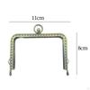 Embossed Metal Bag Handles Sewing Brackets Purse Frame Clasp Luggage Hardware DIY Accessory