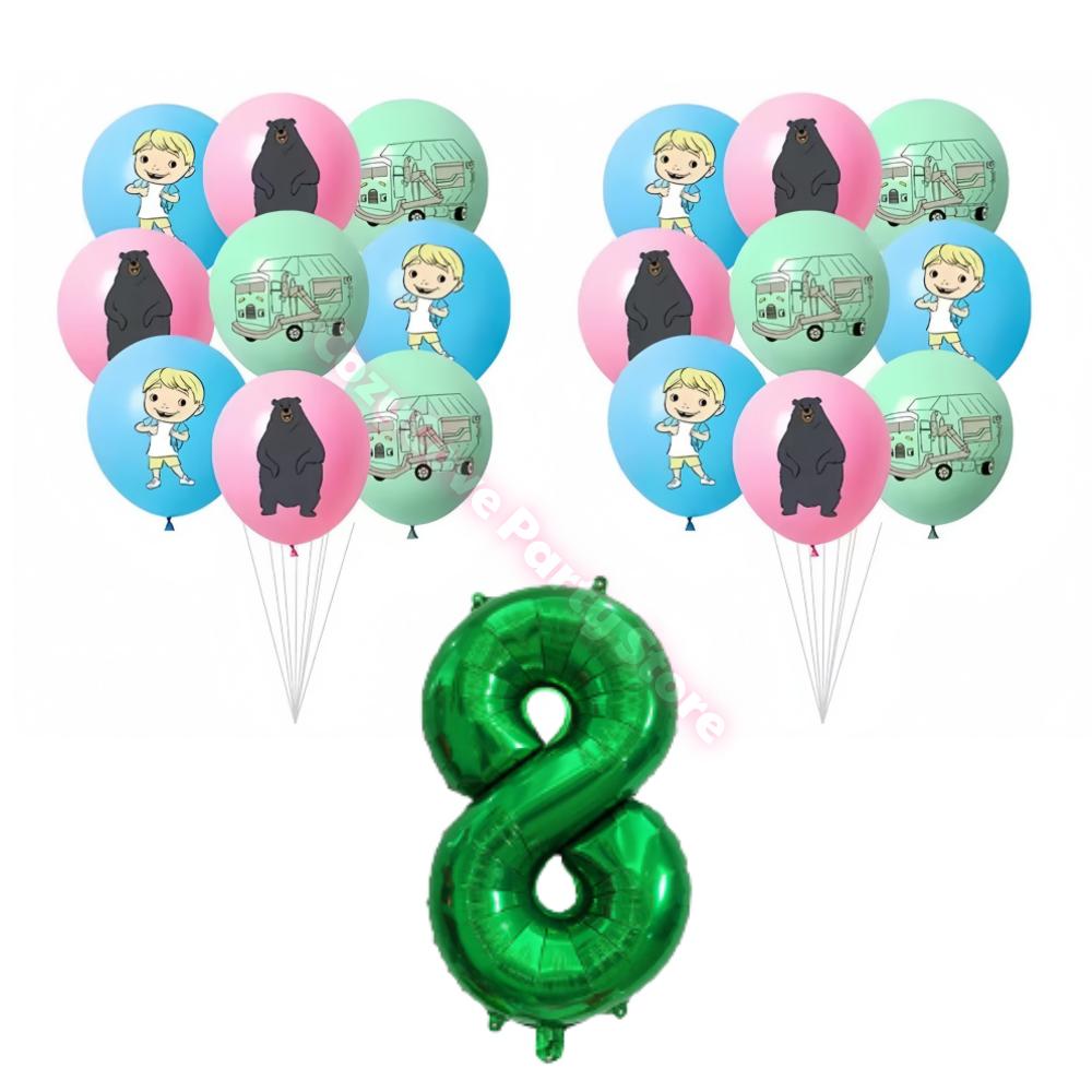Hank Trash Truck Birthday Party Supplies Plate Cup Backdrop Balloons Cake Topper Gift Bag For Kids Favors Birthday Decoration