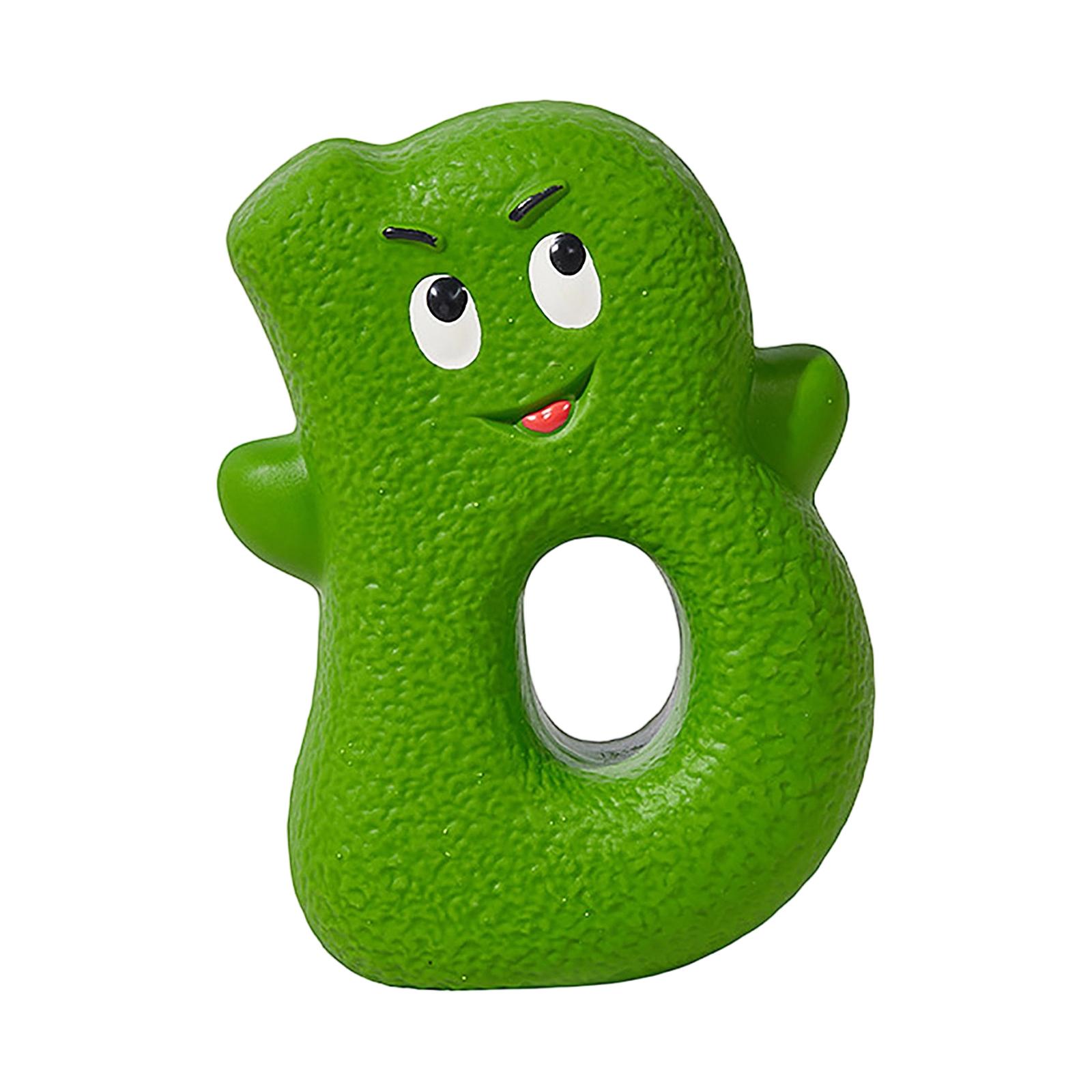 

Pet Dog Chew Toy Alphabet Shape Durable Latex Squeaky Interactive Puppy Teething Toy for Boredom Relief and Dental Health Maintenance one size зелёный