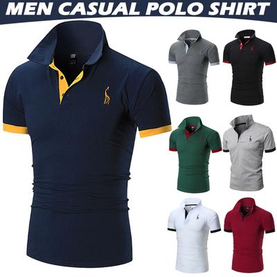 New Mens Polo Shirt T-Shirt Top Short Sleeve Contrast Colours S M L XL XXL