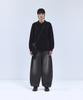 IRONYPORNO WHITELINE 86-Iroj367 Collared Placket Long Sleeve Knit Black