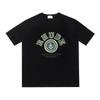 2023 Marchio trendy europeo e americano transfrontaliero RHUDE logo con lettera micro-etichetta motivo t-shirt a maniche corte uomo e donna high street larga h