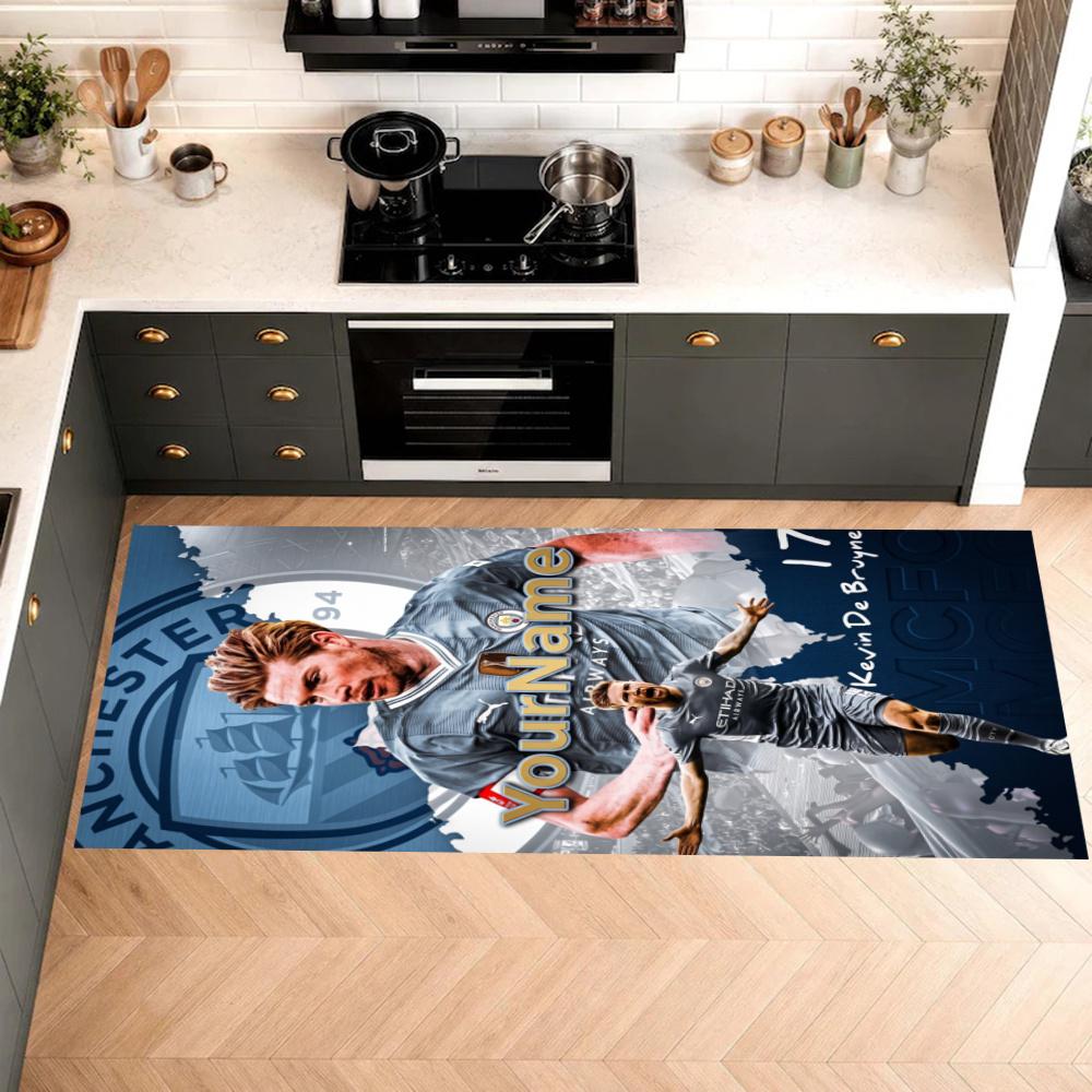 Manchester City Customize Your Name Kitchen Rug Runner Rug Laundry Mat Hallway Entryway The Best Gift Choice