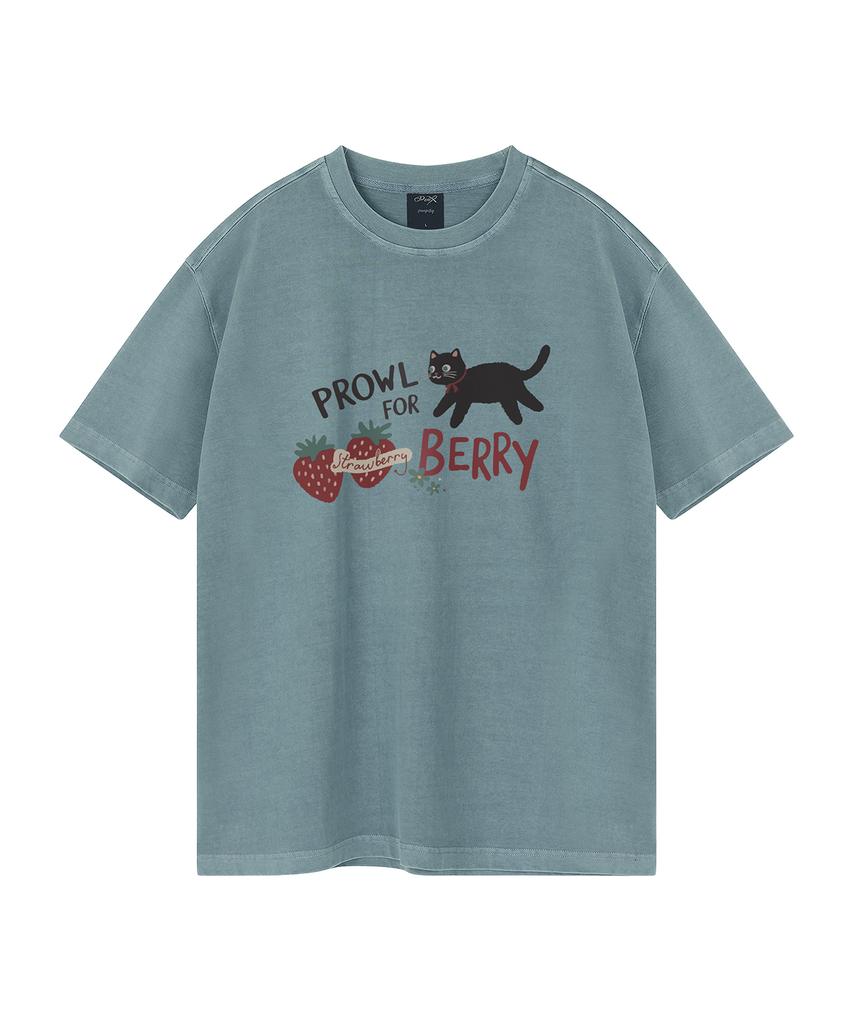 WILDROCK Prowl For Berry Pigment Oversized Short Sleeve T-Shirt (Cropped) (Type B)