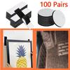 100pairs Nylon Hook and Loop Fastener Tape Strong Glue Interlocking Dots  Wall Mounting